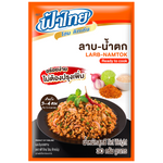 Fathai Larb-Namtok seasoning mix in a package, used for preparing traditional Thai larb and namtok dishes.