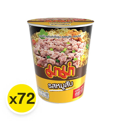 Mama Cup Instant Noodles Minced Pork 60g x72