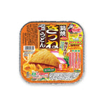 Dry grocery package of Itsuki HOT POT Kitsune Udon noodles from ITSUKI, featuring a colorful label and traditional Japanese design.