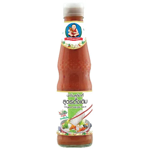 Deksomboon Original Sukiyaki Sauce 350g bottle with label, soy-based Japanese-style cooking sauce for sukiyaki dishes