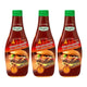 Set of three DEVELEY Spicy Burger Sauce bottles, 370g each, featuring vibrant labels and pouring spouts.