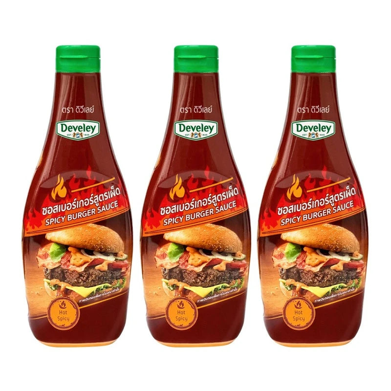 Develey Spicy Burger Sauce Pack Of 3 Bottles 370g