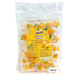 Khun Maeju Mango Carrageenan Jelly, a colorful confectionery snack with mango flavor and jelly texture in a clear glass bowl.