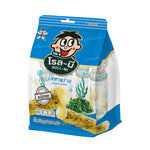 Want Want Want Roll-Mi Rice Roll Seaweed Flavour snack in 200g pack, showing crispy rice rolls with seaweed flavor packaging.