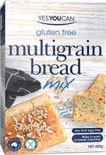 Yes You Can Multi Grain Bread Mix package showing healthy, whole grain ingredients for homemade bread baking.