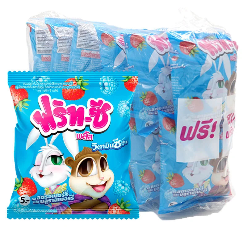FRIT-C Plus Mix 22g sachet, a dietary supplement from FRIT-C, with colorful fruit flavor packets displayed on a white background.