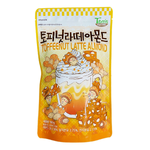 Hbaf Baked Corn Almonds, crunchy confectionery snack with baked corn and almonds in a colorful packaging.