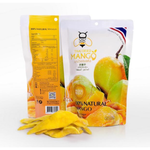 Dried mango slices from 3b confectionery snacks, showcasing vibrant orange dried fruit ready to eat.