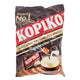 KOPIKO Cappuccino Candy 100-piece pack showing individually wrapped coffee-flavored candies in a bright package.