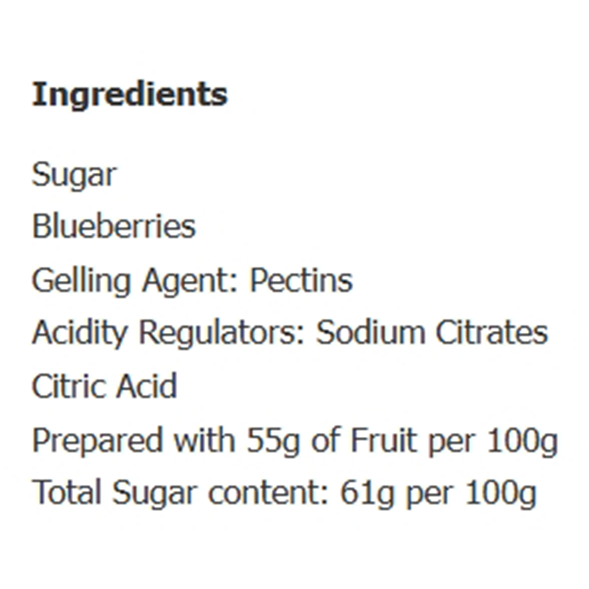 Sainsbury's Taste The Difference Blueberry Conserve