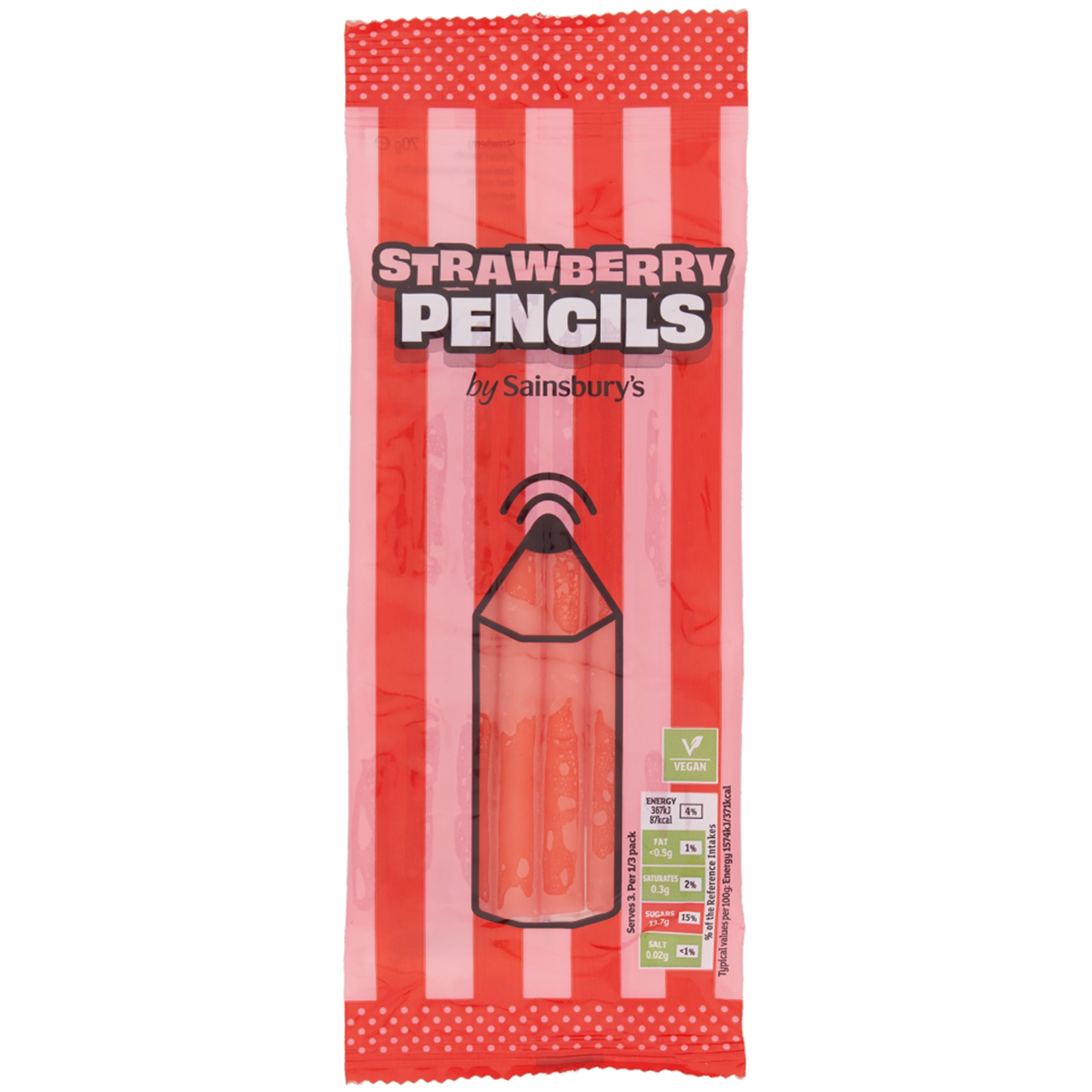 Sainsbury's Strawberry Pencils Sweets