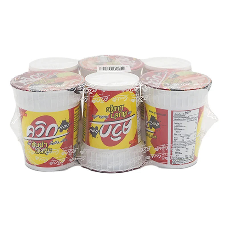 Quick Instant Noodle Cup Tom Yum Mun Kung 60g x6