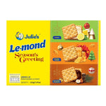 Julles Le-mond Biscuit Assorted 212g box with an assortment of colorful, crispy biscuits from JULLE'S snack collection.
