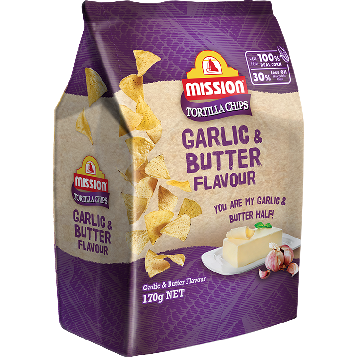 Mission Garlic & Butter Flavored Tortilla Chips