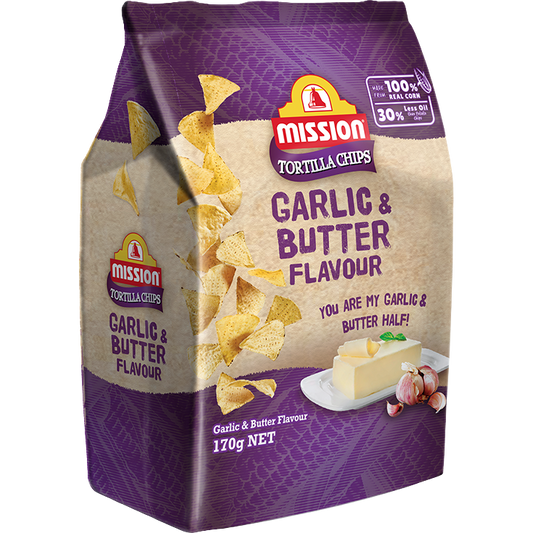 Mission Garlic & Butter Flavored Tortilla Chips