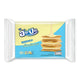 AN-PAN Sandwich Crackers with condensed milk flavor, 25g packs, shown in a colorful display of snack packaging.
