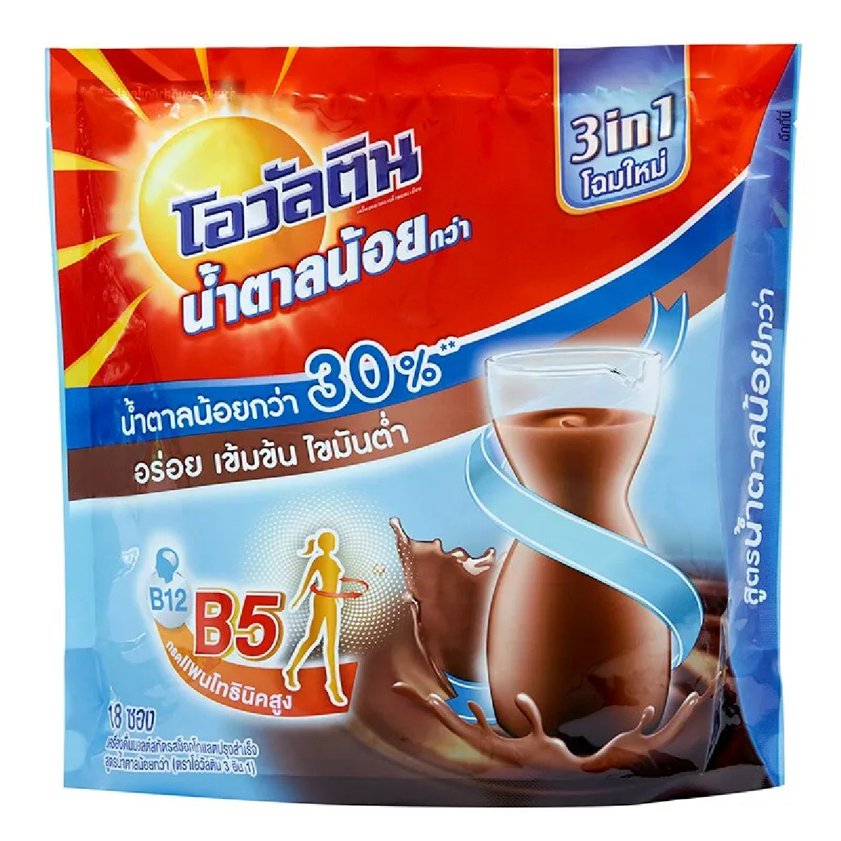 Ovaltine Ready Mixed 3 In 1 X 18