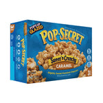 Pop Secret Sweet 'N Crunchy Caramel Popcorn, confectionery snack with caramel-coated popcorn pieces, close-up view