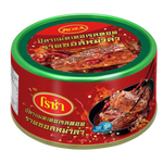 Roza Fried Mackerel with Mala Sauce in a grocery product image showing the prepared dish with crispy fish and spicy mala sauce