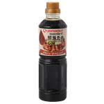 Bottle of Yamamori Teriyaki Sauce from the grocery section, featuring a dark soy-based sauce with a label showcasing Japanese ingredients.