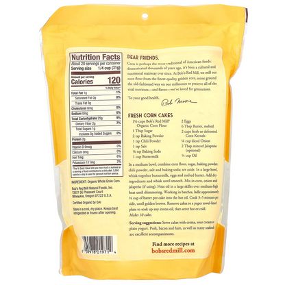 Bob's Red Mill's Organic Whole Grain Corn Flour
