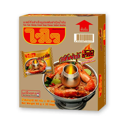 Waiwai Instant Noodle Tom Yum Shrimp Cream Soup 60g x30