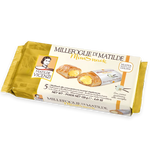 Vicenzi Vanilla confectionery snacks in a clear package, showing vanilla-flavored treats with a crisp, golden appearance.