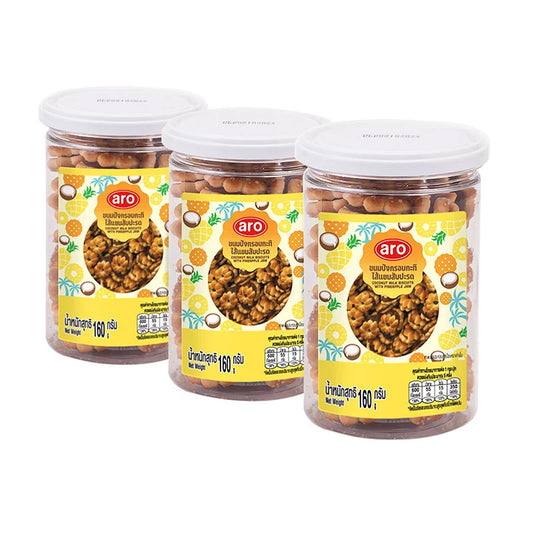 ARO Biscuit Coconut Pineapple Jam 160g x3