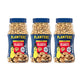 PLANTERS dry roasted salted peanuts in 453g bags, three-pack, made in the USA, with golden roasted peanuts in a clear bag.