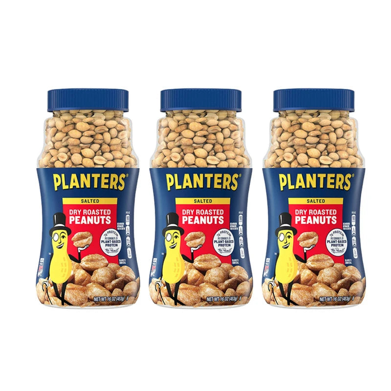 PLANTERS Dry Roasted Salted Peanut (made In U.S.A) 453g x3