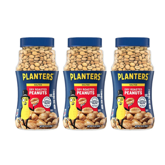 PLANTERS Dry Roasted Salted Peanut (made In U.S.A) 453g x3