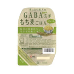 Japanese Shokkyo Gaba Genmai Mochimugi Gohan unpolished brown rice, dry grocery product by SHOKKYO, shown in a close-up image.
