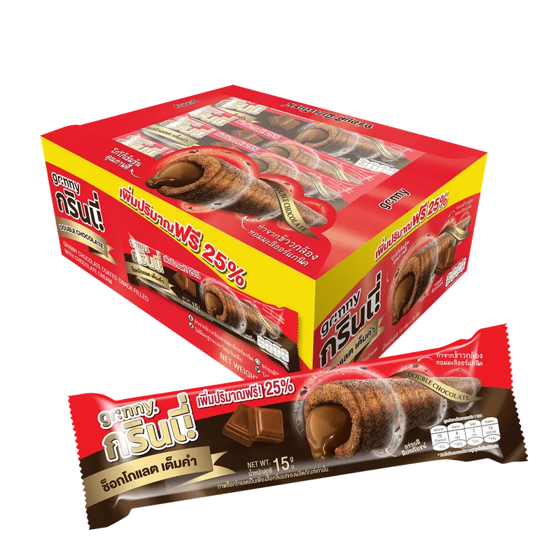 Grinny Chocolate Coated Snack Filled With Cream 15g x3