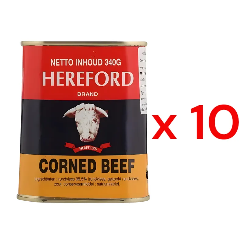 Hereford Corned Beef Gluten-Free Cans 340g x10