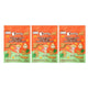 PEACHY Grain Cookies pack with three bags featuring berry, apple, and orange flavors, crispy snack with colorful packaging.