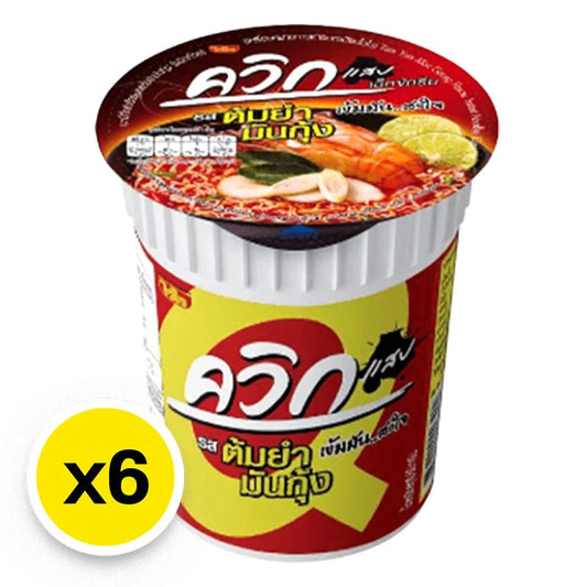 Quick Instant Noodle Cup Tom Yum Mun Kung 60g x6