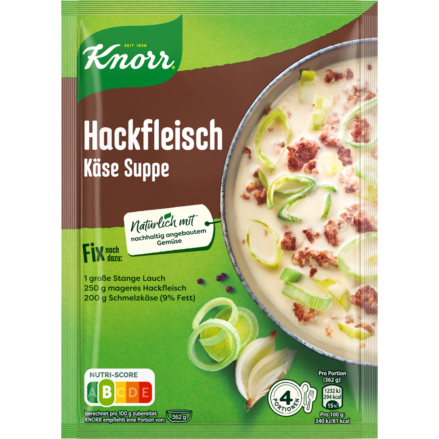 Knorr Fix Hackfleisch Kase Suppe