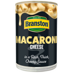 Creamy Branston Macaroni Cheese in a bowl, showcasing cooked pasta with cheese sauce, from the Branston grocery product range.