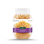 Kanokwan Fried Garlic in a jar, showing crispy golden garlic cloves, ideal for seasoning and cooking in various dishes.
