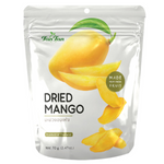 Dried tan mango slices from Tan Tan confectionery snacks on a white background.