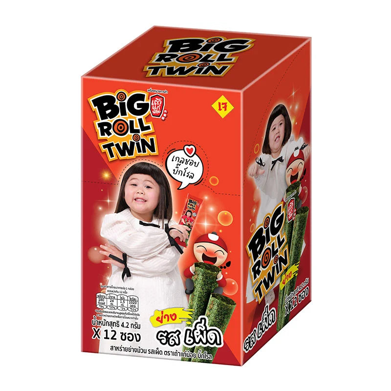 TAOKAENOI Big Roll Grilled Seaweed Spicy 4.2g x12