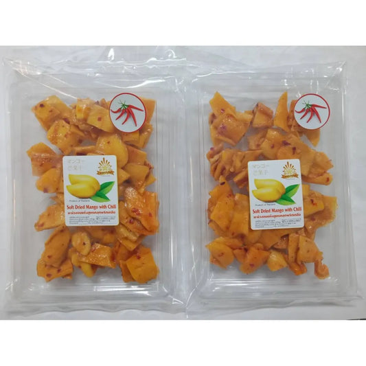 Thong Poon Dried Mango Mixed With Chili And Salt 200 Double Packs