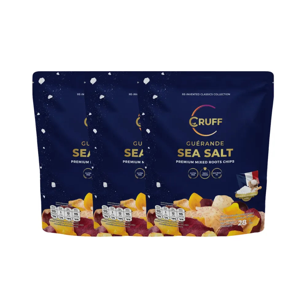 CRUFF Premium Crispy Fried Colorful Potato Chips. Greyhonde Sea