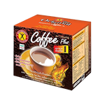 Naturegift Black Coffee Plus drink in a glass, showcasing the dark coffee beverage with a smooth surface and rich texture.
