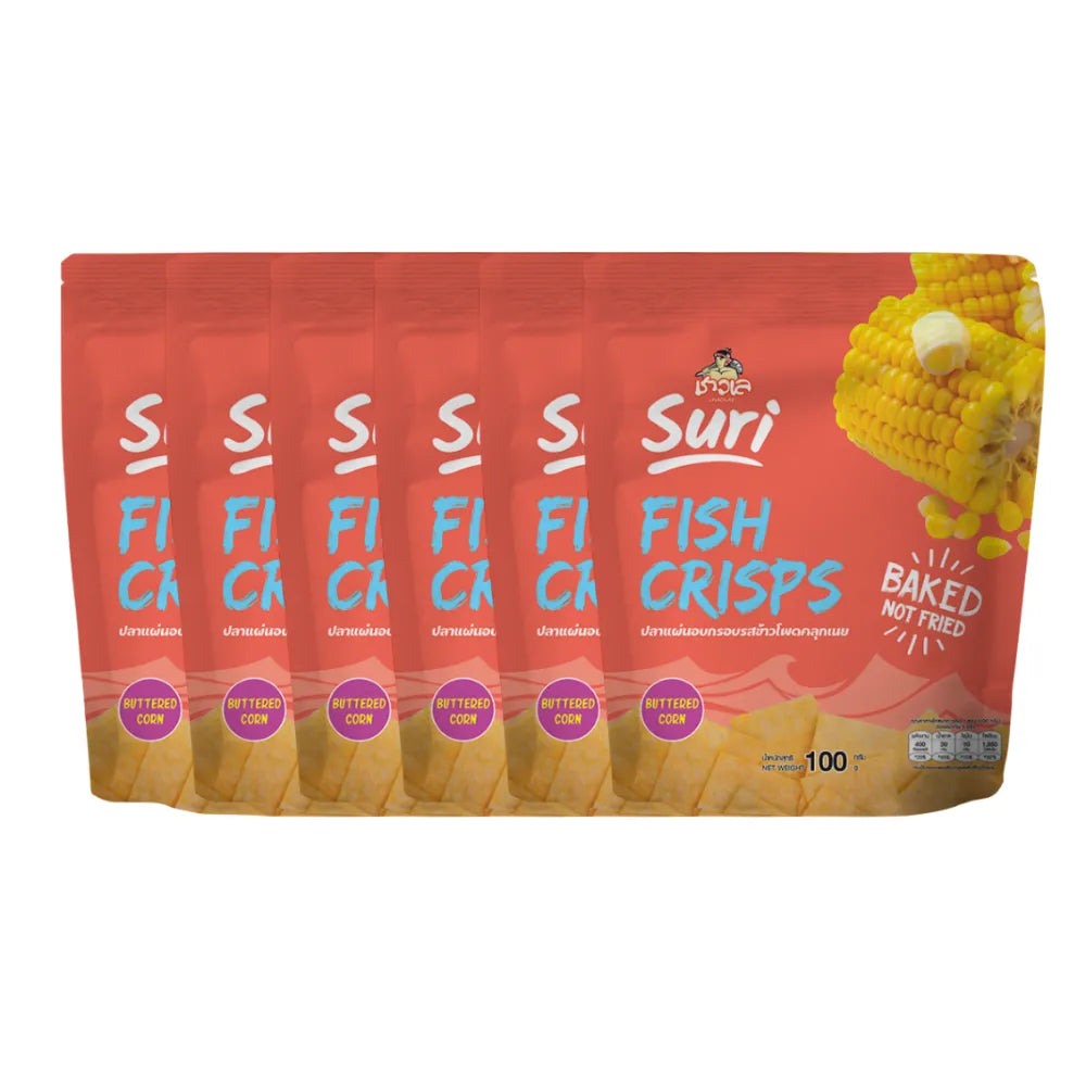 CHAOLAY Fish Crisps (buttered Corn) 100g x6