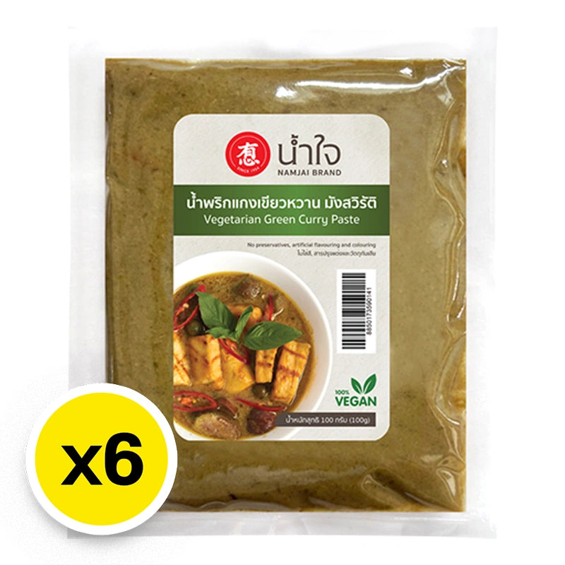 Namjai Green Curry Paste 100g x6