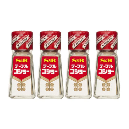 S & B Table Pepper Kosho Blend Of Black And White Bottles 20g x4