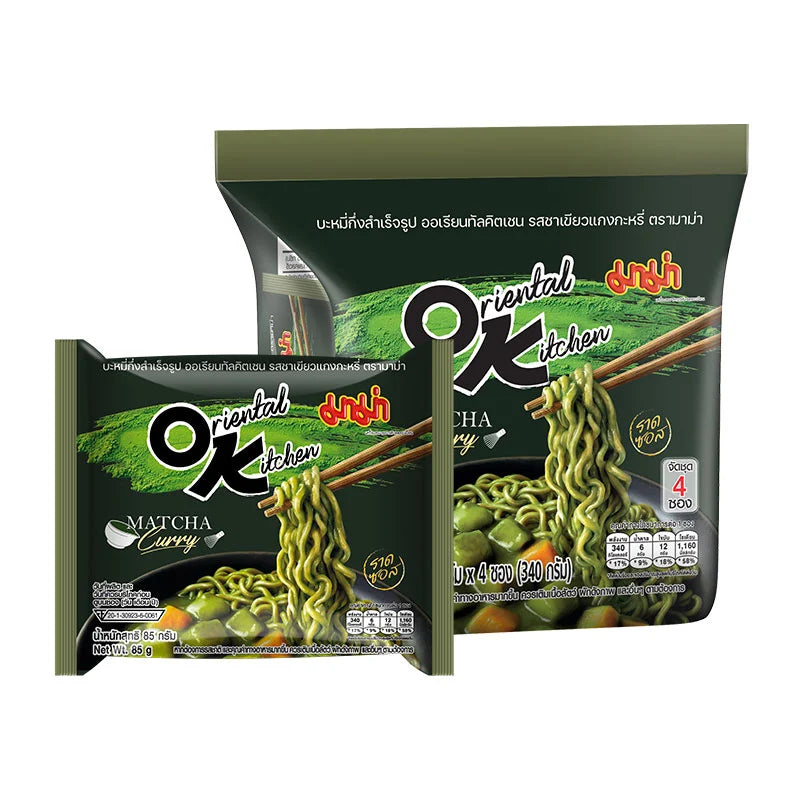 MAMA Oriental Kitchen Instant Noodles Matcha Curry 85g x4