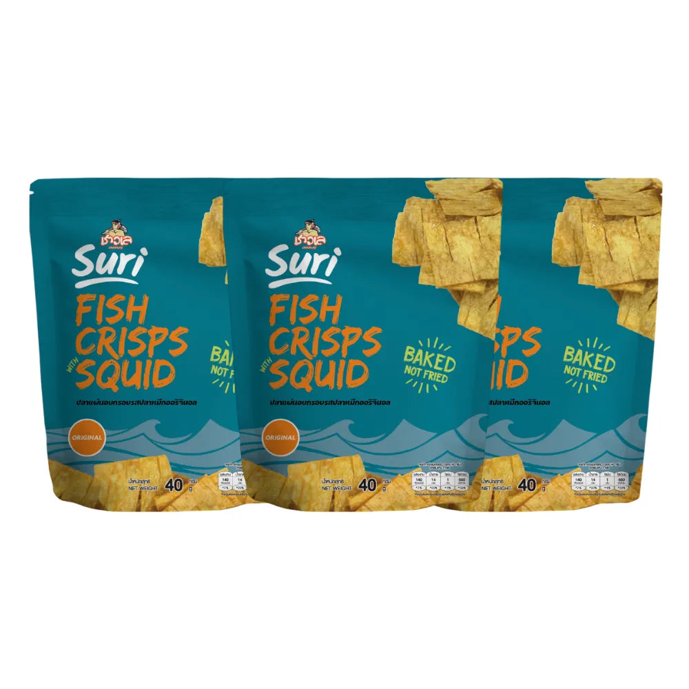 CHAOLAY Fish Crisps With Squid (original) 40g x3