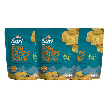 CHAOLAY Fish Crisps With Squid (original) 40g x3